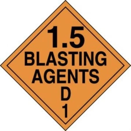 Accuform DOT PLACARD HAZARD CLASS 1  MPL134VP100 MPL134VP100